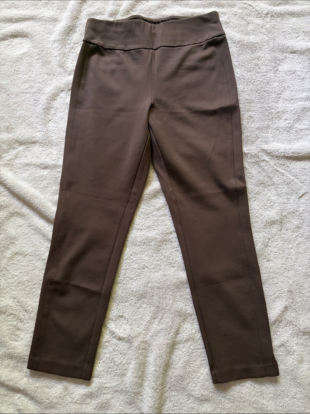 Express Women’s Ankle Cropped Ponte Pants - Brown